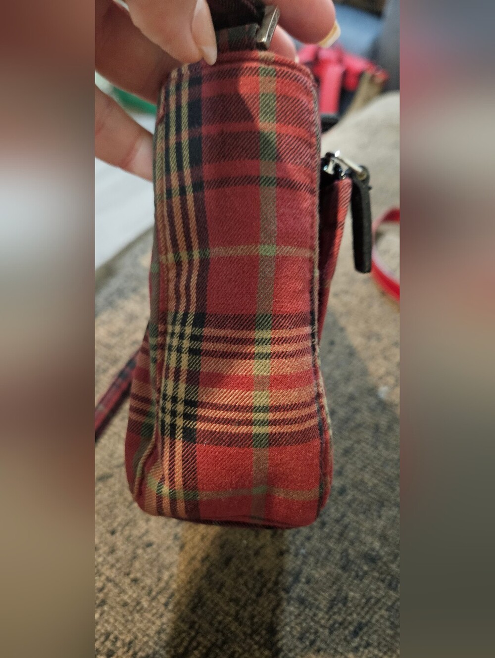 Vintage Ralph Lauren Red Tartan Plaid Purse - Picture 3 of 10